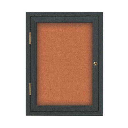 United Visual Products Sliding Glass Door Radius Letterboard, Hdr, 72"x48", Satin/Black UV9023ACSH-SATIN-BLACK